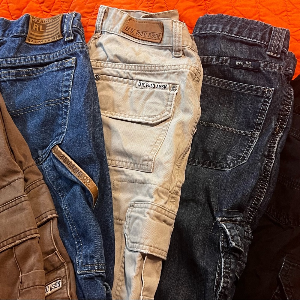 5 Pair Boy’s Shirts : size 12: Ralph Lauren & US Polo Brands